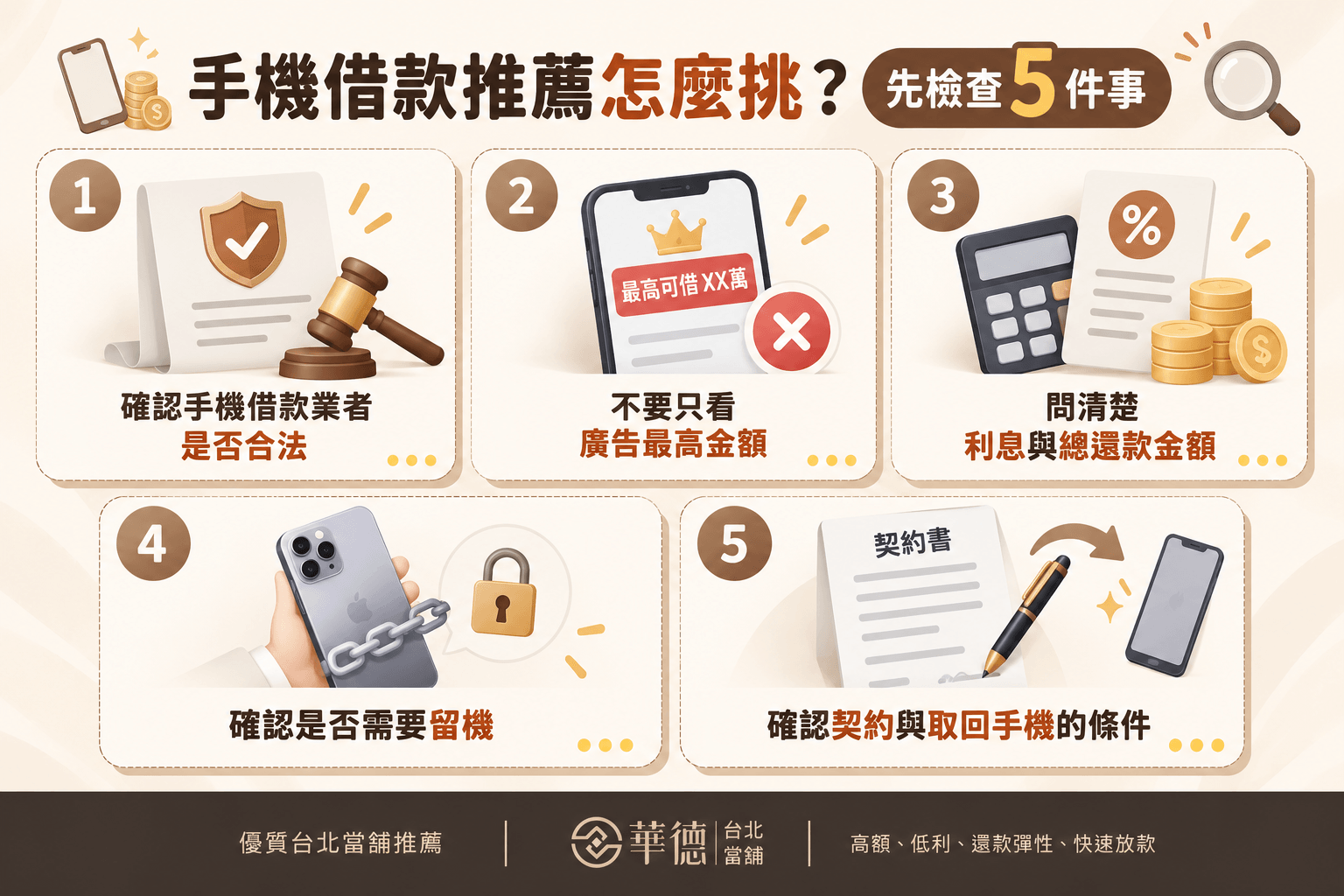 手機借款推薦怎麼挑?先檢查5件事
