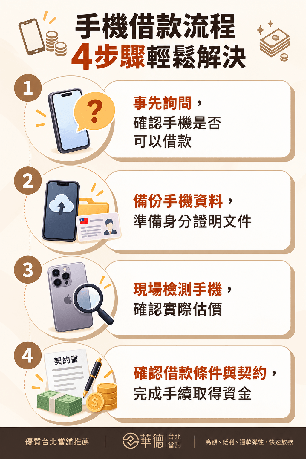 用手機借款流程,4步驟輕鬆解決